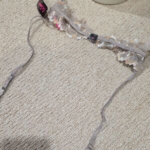 La SENZA Lace Garter Belt in Cream and Pink